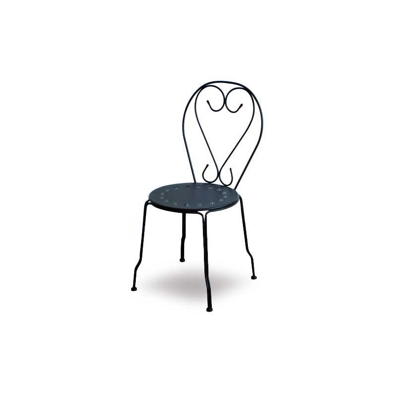 Sedia metallo new old antracite chiaro cm41x48h90