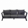 Divano alluminio riverton 3 posti antracite cm193x78h84
