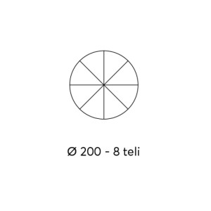 Set 5 Ombrelloni Bagnino Olefin Delux 200/8 Moia