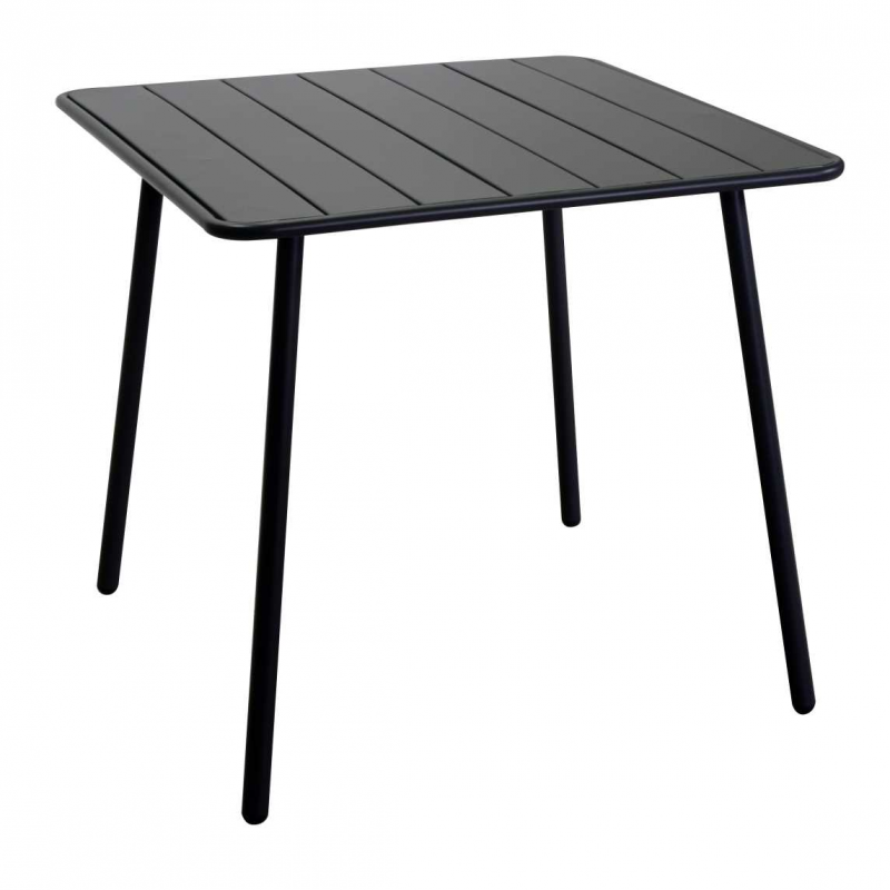 Tavolo metallo Rovigo antracite quadro cm80x80h72