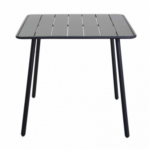 Zoom Tavolo metallo Rovigo antracite quadro cm 80x80h72