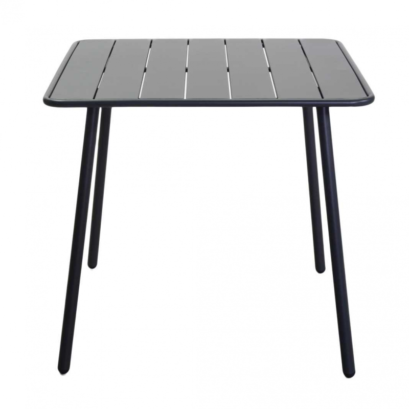 Tavolo metallo Rovigo antracite quadro cm80x80h72