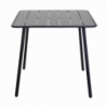 Tavolo metallo Rovigo antracite quadro cm80x80h72
