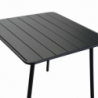 Tavolo metallo Rovigo antracite quadro cm80x80h72