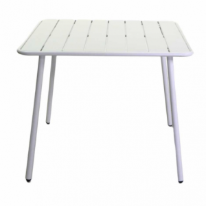 Zoom Tavolo metallo Rovigo bianco quadro cm 80x80h72
