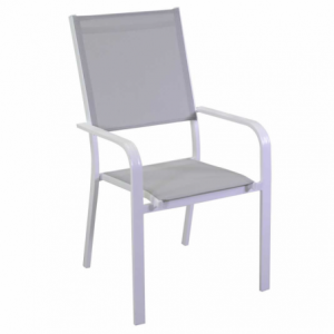Poltrona alluminio Kelso bianco cm 55x54h98