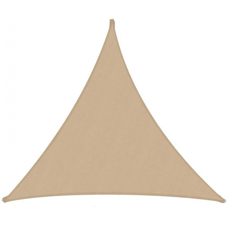 Vela ombreggiante tessuto triangolare sabbia cm360x360x360