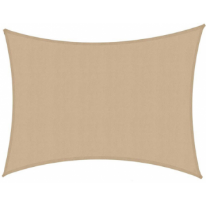 Vela ombreggiante tessuto rettangolare sabbia cm300x300x400