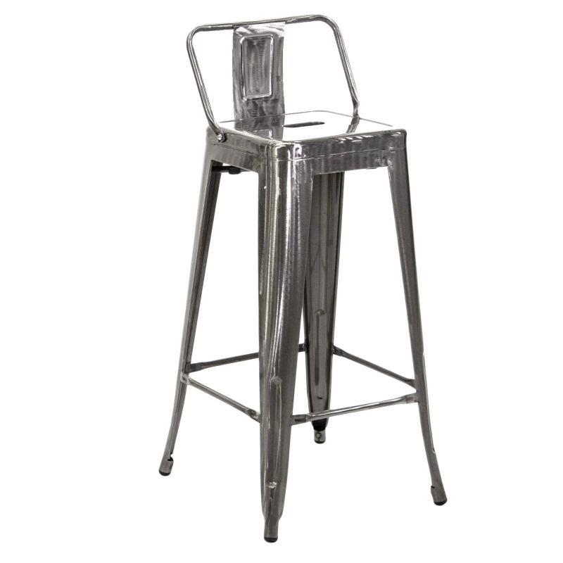 Sgabello ferro new bristol galvanizato cm42x42h77/94