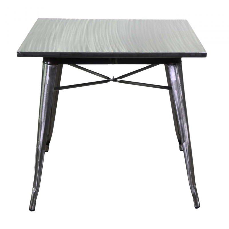 Tavolo ferro new bristol galvanizzato quadro cm80x80h76
