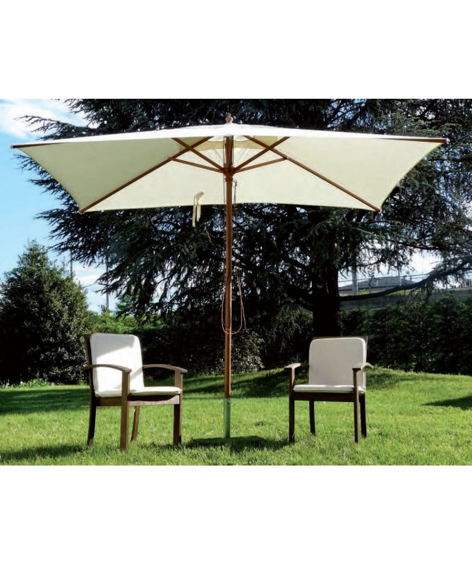 Ombrellone palo centrale Timbers Made in Italy - 300 x 300 cm