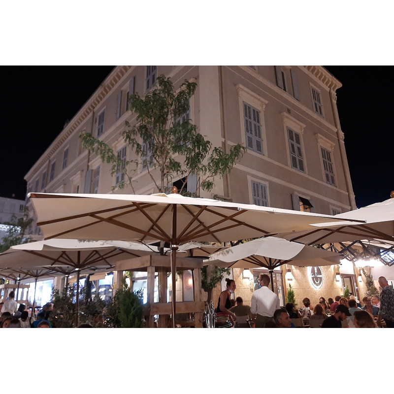 Ombrellone palo centrale Timbers Made in Italy - 300 x 400 cm