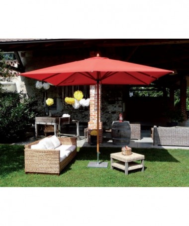 Ombrellone palo centrale Fibrasol wood Made in Italy - 300 x 400 cm