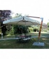 Ombrellone palo laterale Fibrasol wood Made in Italy - 350x350