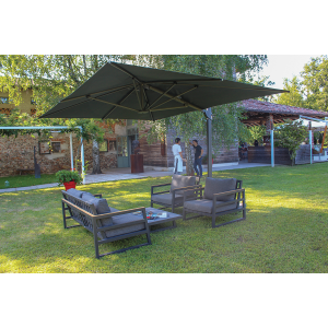 Ombrellone a palo laterale Peter Q300x400 cm Made in Italy