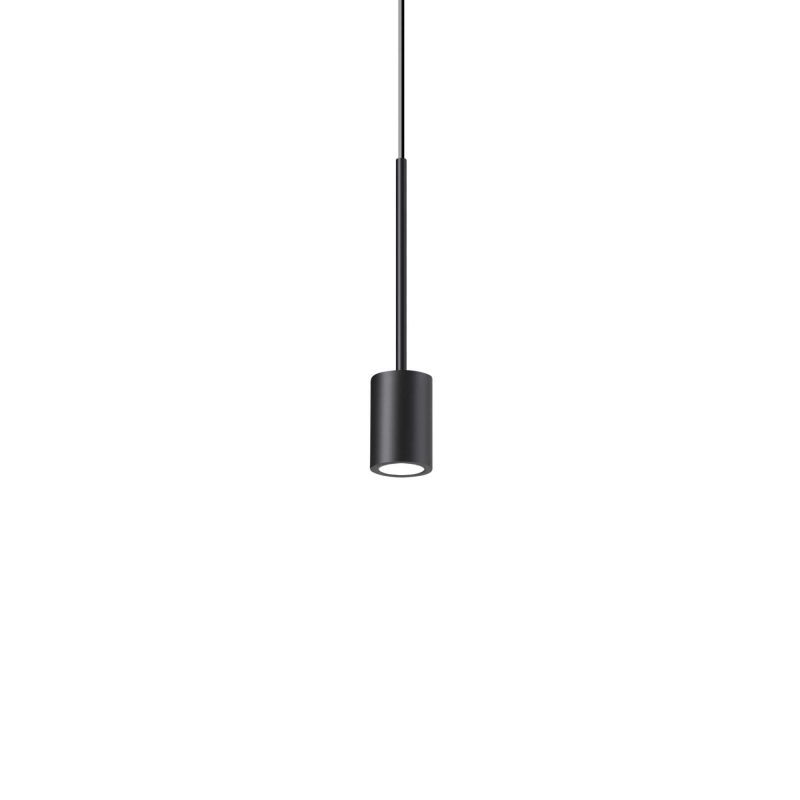 Lampada A Sospensione Archimede Sp Cilindro Nero Ideal-Lux