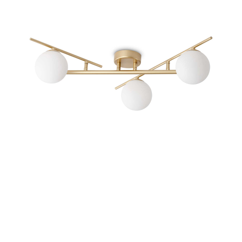 Lampada Da Soffitto Atlas Pl3 Oro Ideal-Lux