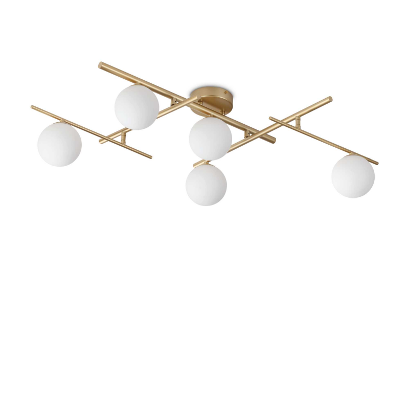 Lampada Da Soffitto Atlas Pl5 Oro Ideal-Lux
