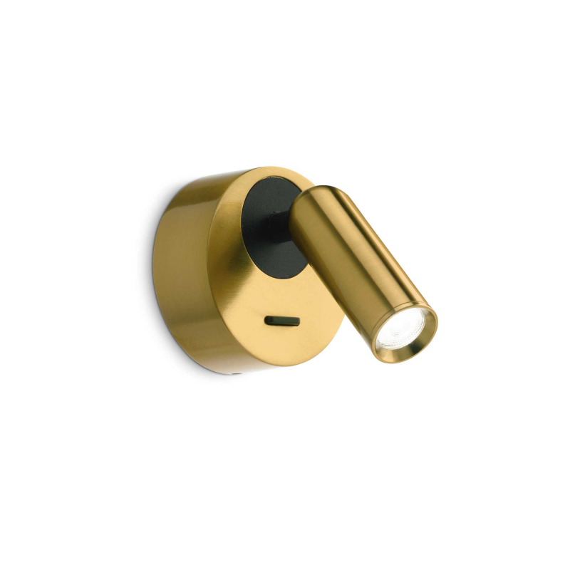Lampada Da Parete Bean Ap Round Ottone Ideal-Lux