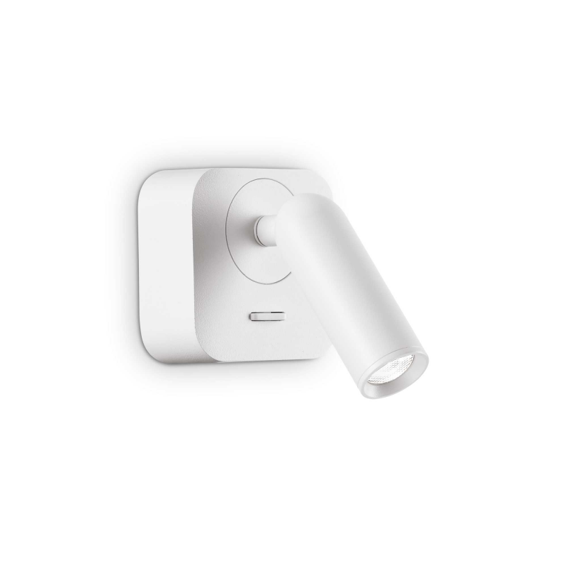 Lampada Da Parete Bean Ap Square Bianco Ideal-Lux