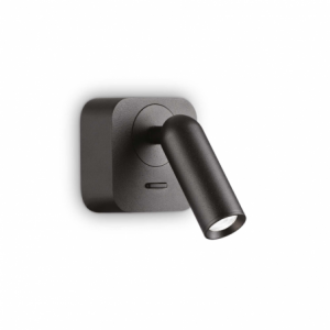 Lampada Da Parete Bean Ap Square Nero Ideal-Lux