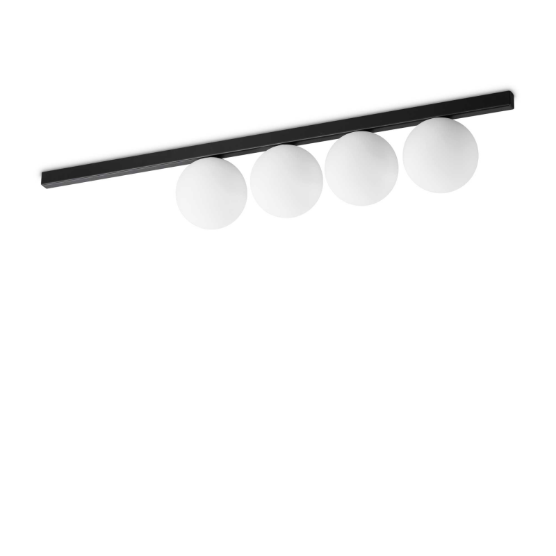 Lampada Da Soffitto Binomio Pl4 Nero Ideal-Lux