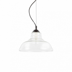 Lampada A Sospensione Bistro' Sp1 Plate Trasparente Ideal-Lux
