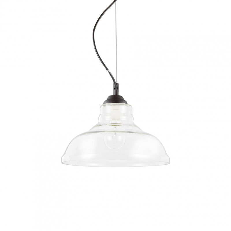Lampada A Sospensione Bistro' Sp1 Plate Trasparente Ideal-Lux