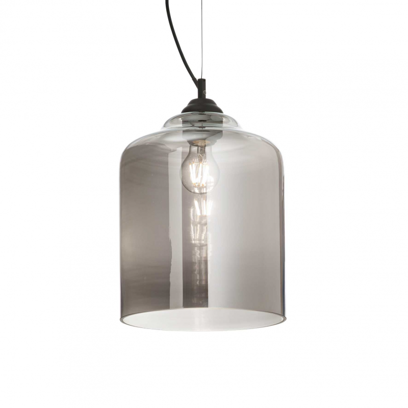 Lampada A Sospensione Bistro' Sp1 Square Fume' Ideal-Lux