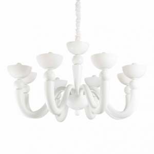 Lampada A Sospensione Bon Bon Sp8 Bianco Ideal-Lux