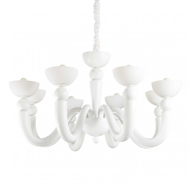 Lampada A Sospensione Bon Bon Sp8 Bianco Ideal-Lux