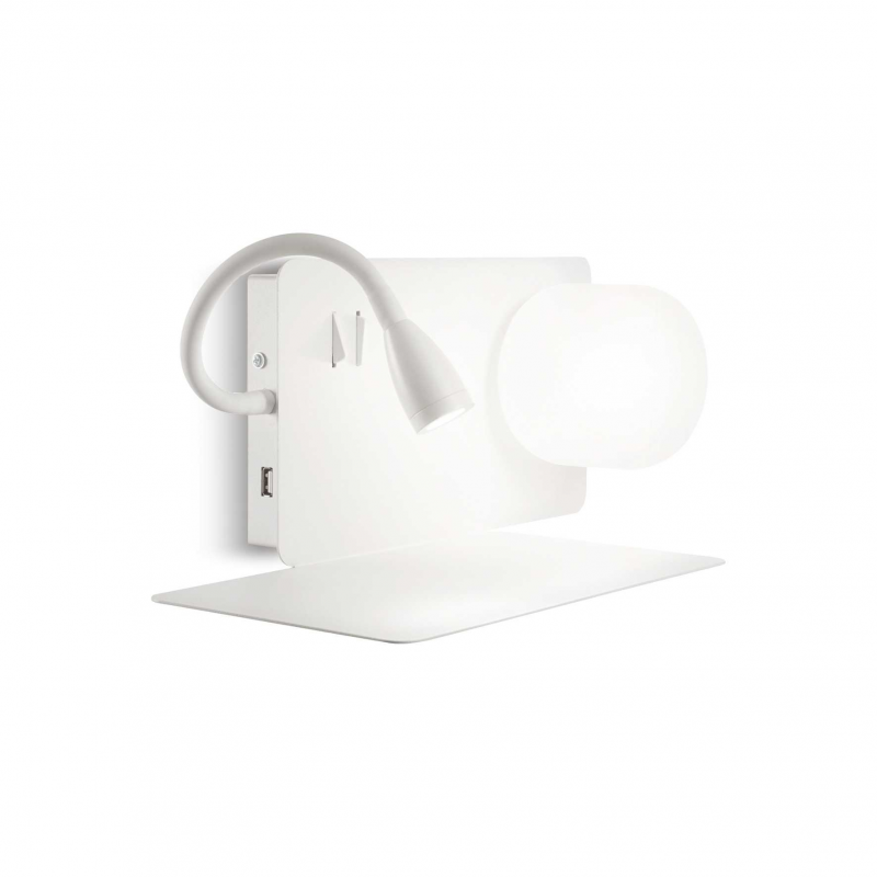 Lampada Da Parete Book-1 Ap Bianco Ideal-Lux