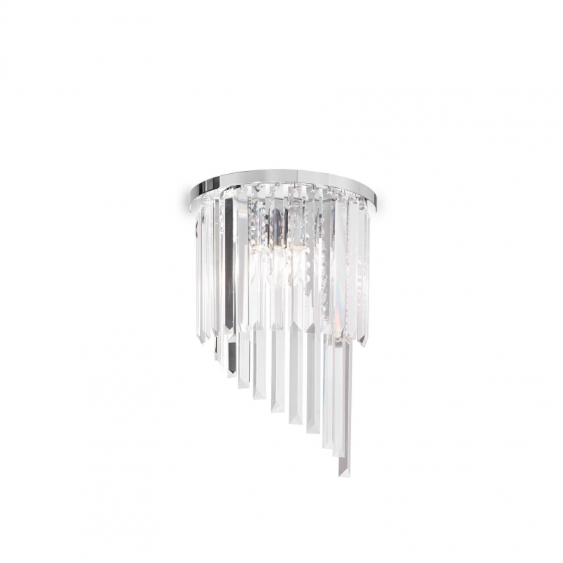Lampada Da Parete Carlton Ap3 Cromo Ideal-Lux