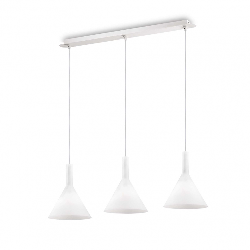 Lampada A Sospensione Cocktail Sp3 Bianco Ideal-Lux