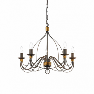 Lampada A Sospensione Corte Sp5 Ruggine Ideal-Lux