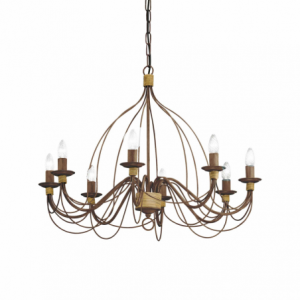 Lampada A Sospensione Corte Sp8 Ruggine Ideal-Lux