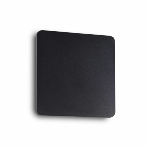 Lampada Da Parete Cover Ap D20 Square Nero Ideal-Lux