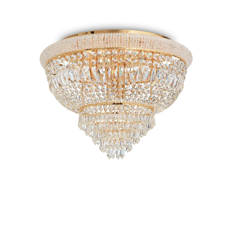 Lampada Da Soffitto Dubai Pl24 Ottone Ideal-Lux