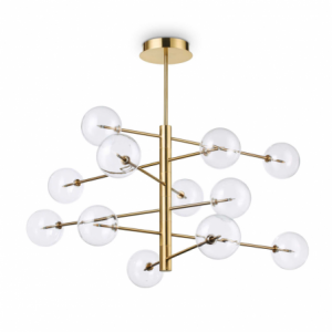 Lampada A Sospensione Equinoxe Sp12 Ottone Ideal-Lux