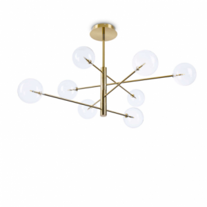 Lampada A Sospensione Equinoxe Sp8 Ottone Ideal-Lux