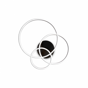 Lampada Da Soffitto Frame Pl Cerchio Nero Ideal-Lux