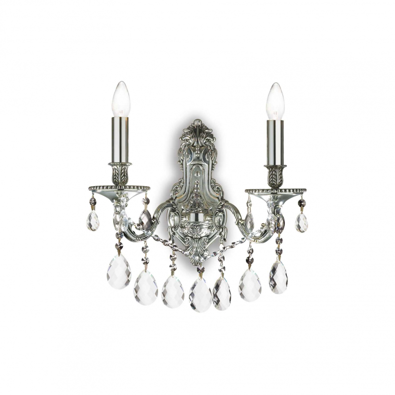 Lampada Da Parete Gioconda Ap2 Argento Ideal-Lux
