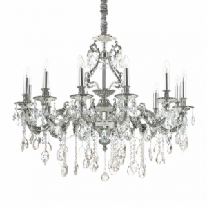 Lampada A Sospensione Gioconda Sp12 Argento Ideal-Lux