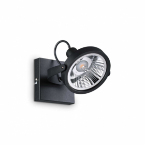 Lampada Da Soffitto Glim Pl1 Nero Ideal-Lux