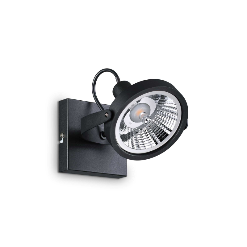 Lampada Da Soffitto Glim Pl1 Nero Ideal-Lux