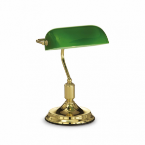 Lampada Da Tavolo Lawyer Tl1 Ottone Ideal-Lux