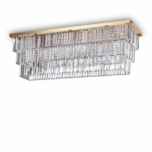 Lampada Da Soffitto Martinez Pl8 Oro Ideal-Lux