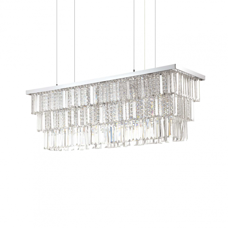 Lampada A Sospensione Martinez Sp8 Cromo Ideal-Lux