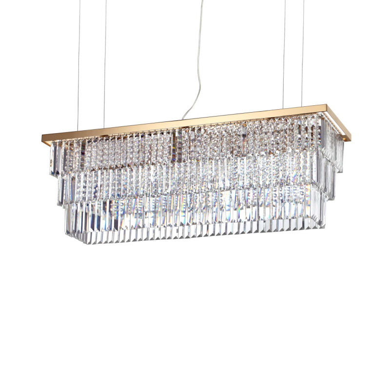 Lampada A Sospensione Martinez Sp8 Oro Ideal-Lux