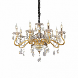 Lampada A Sospensione Negresco Sp8 Oro Ideal-Lux